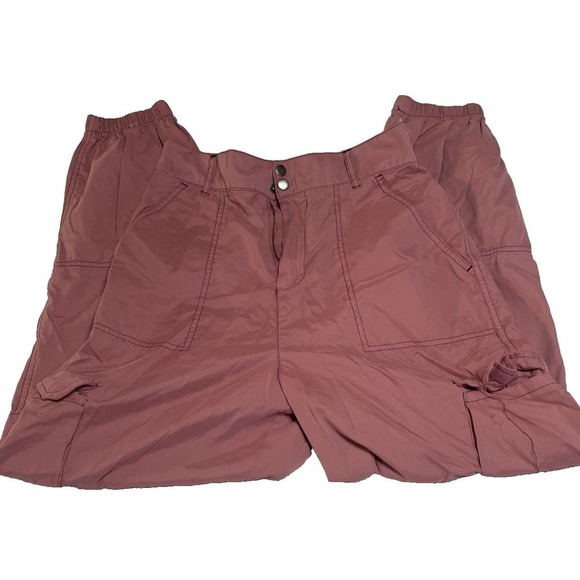 The Unbranded Brand Pants - Unbranded Cargo Joggers Womens XL Dusty Rose Mauve Good Lightweight Utility